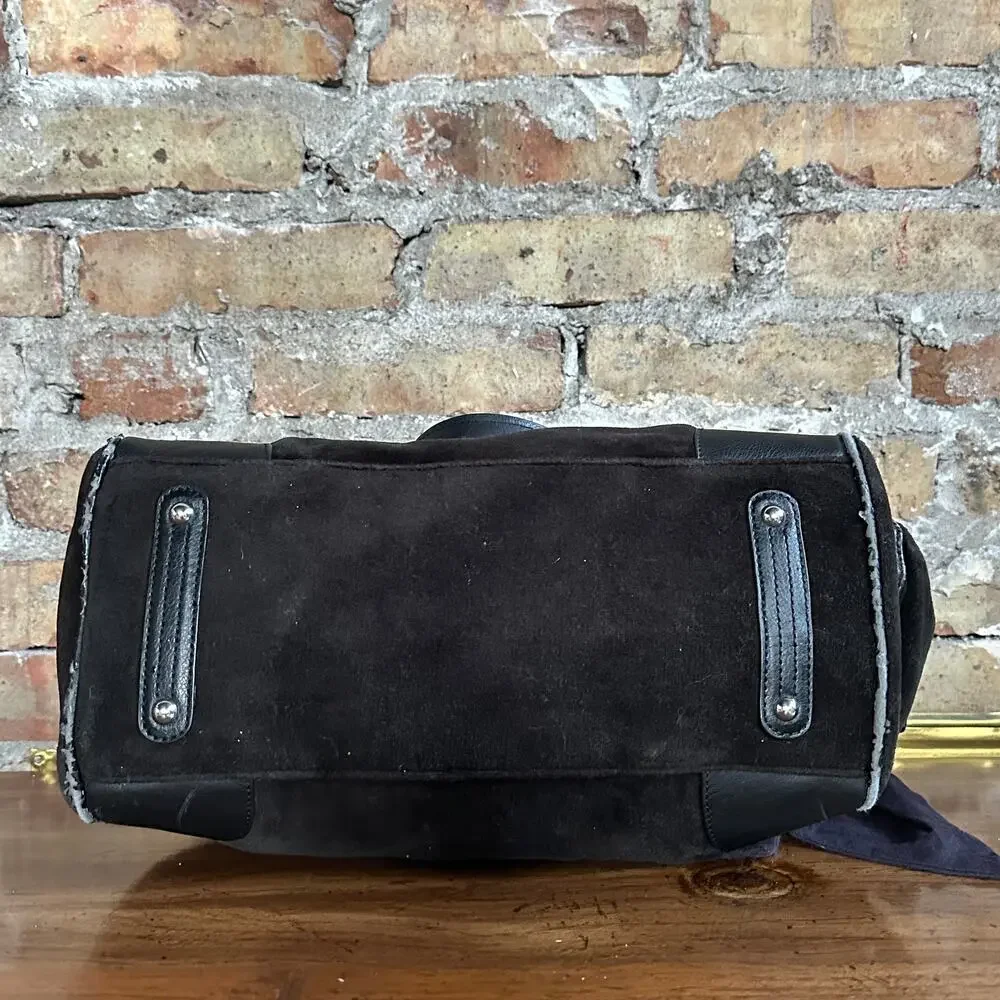Vintage Y2K Juicy Couture Black Velour Daydreamer Bag